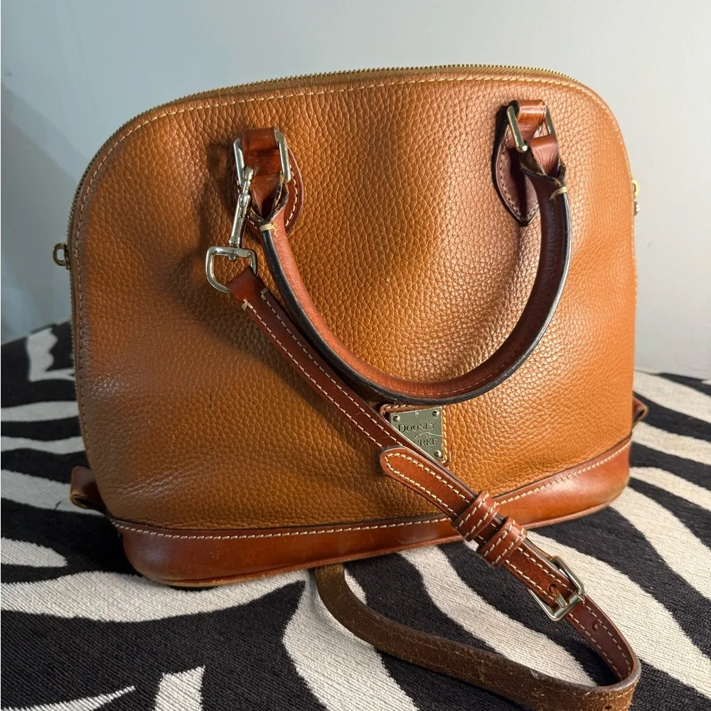 Dooney & Bourke Brown Leather Satchel - Picture 12 of 12